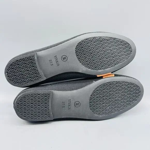 VIVAIA Shoes Womens 7 Black Knit Loafers Slip On Cat Flats Lightweight Comfort - Picture 8 of 11